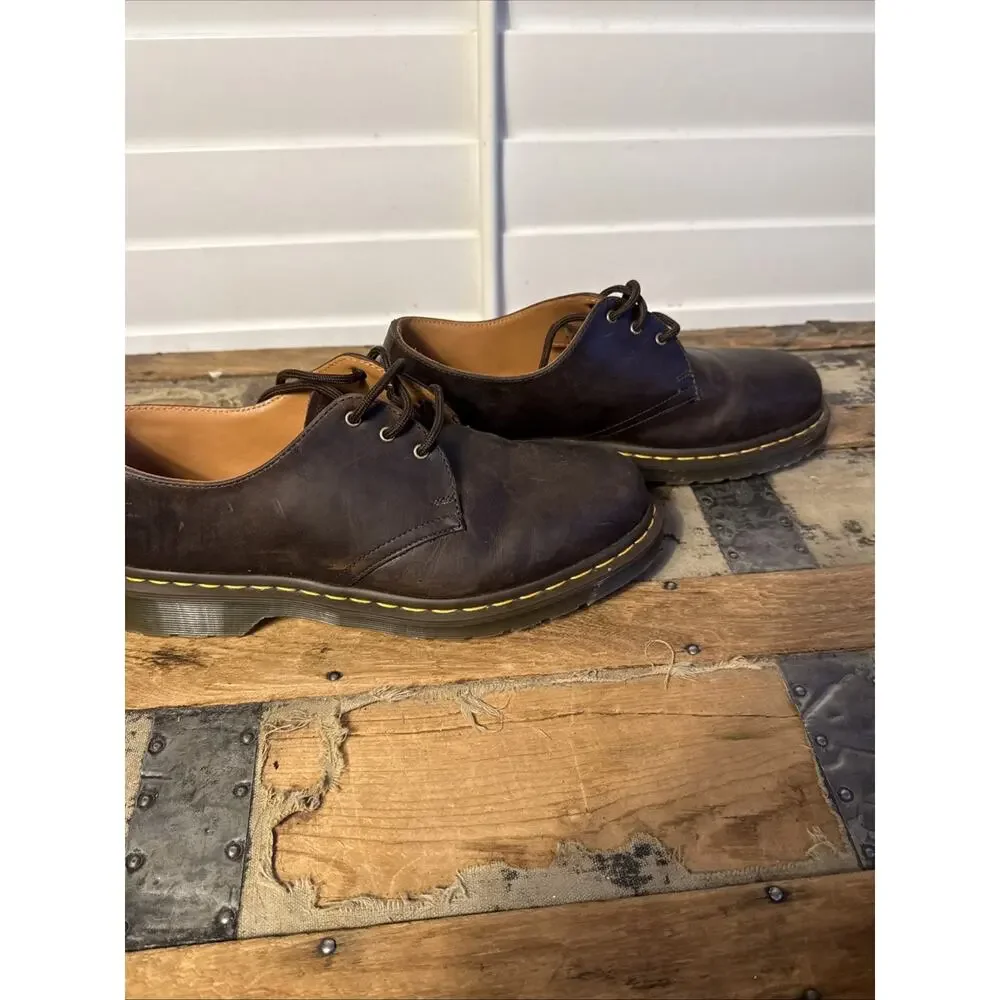 Doc Martens 1461 OXFORD 'Crazy Horse' LaceUp Oxford US 10 UK 9 Brown Leather